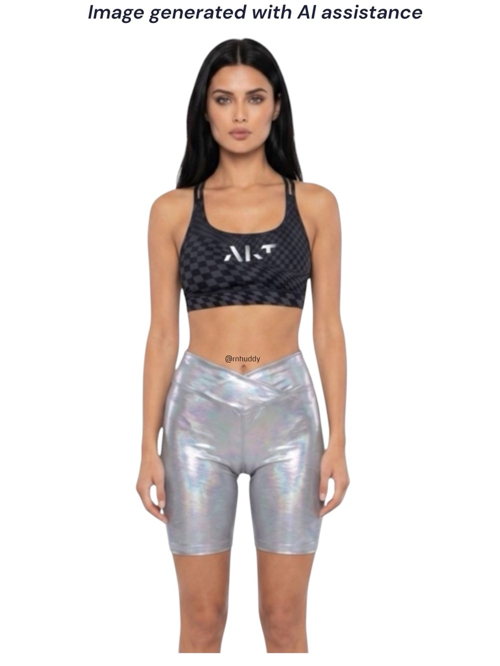 Lorna Jane L holographic bike shorts
